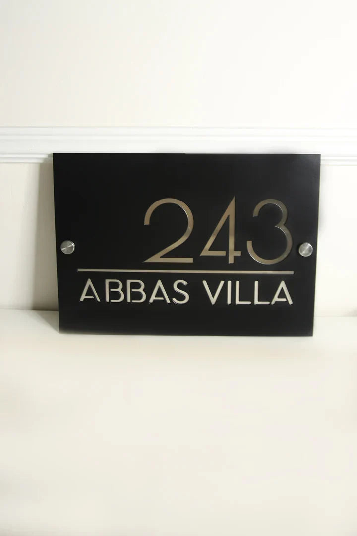 Custom Metal Home Address Plate