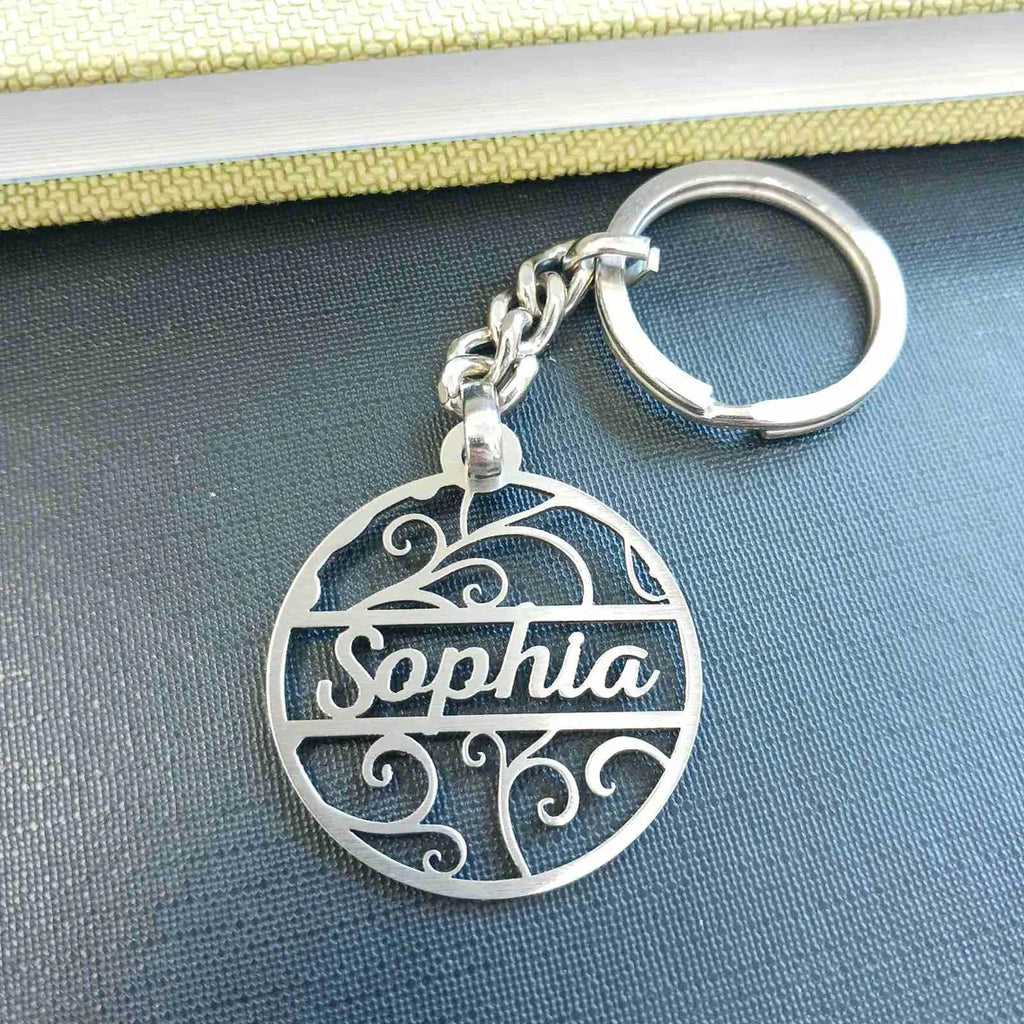 Name Designed Stainless Steel Keychains