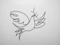 Modern Art Style Dove – Metal Wall Decor