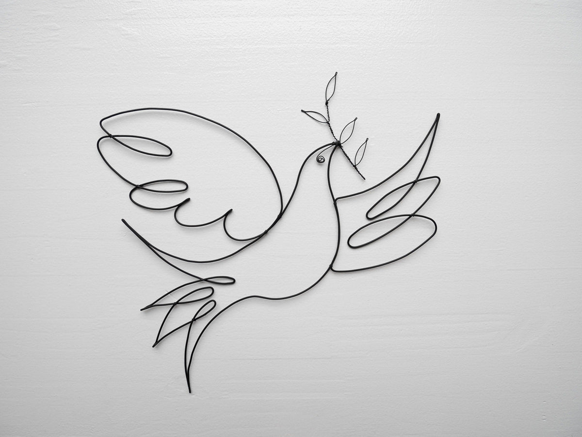 Modern Art Style Dove – Metal Wall Decor