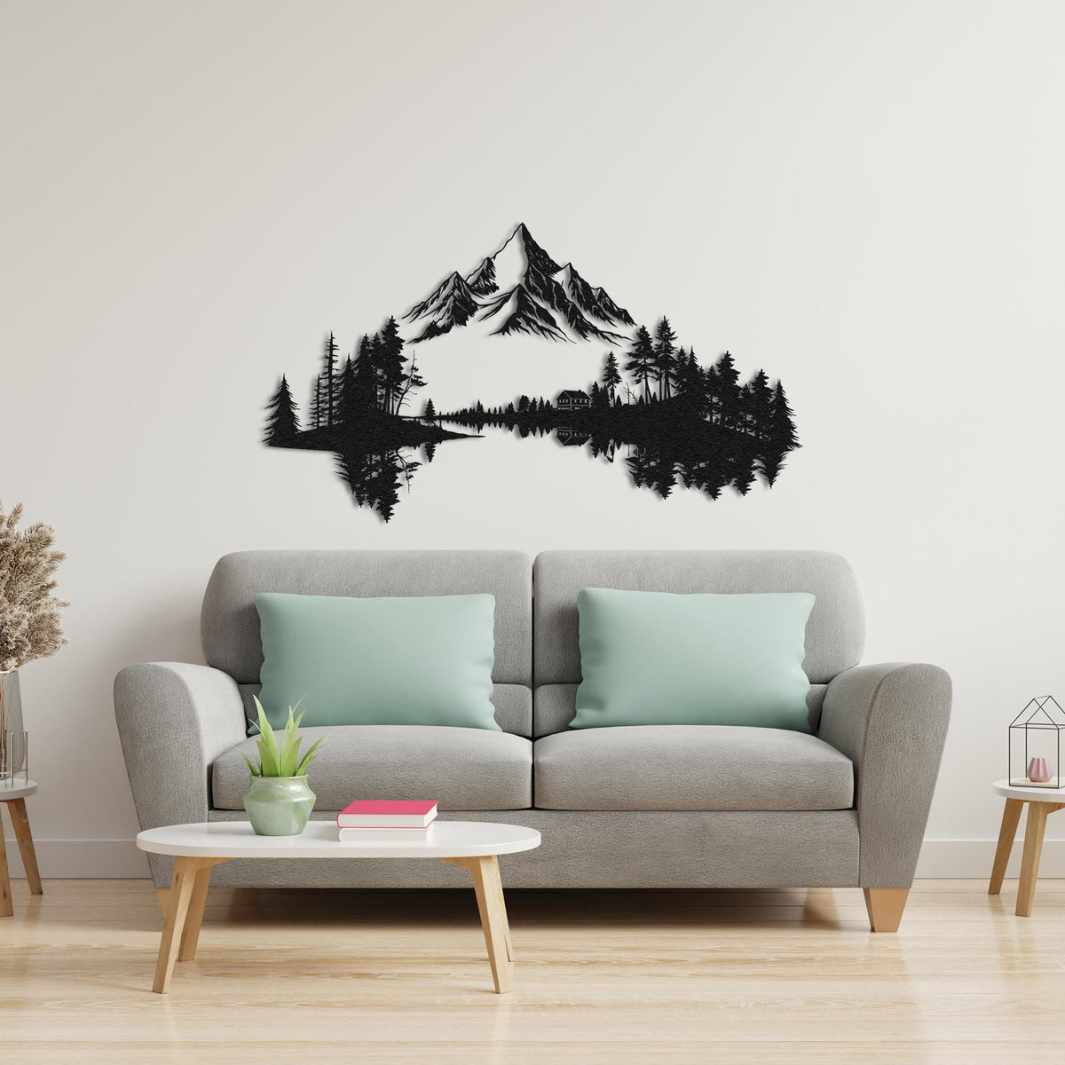 Mountain Reflection Metal Wall Art
