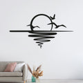 Sunset with Birds – metal Wall Art